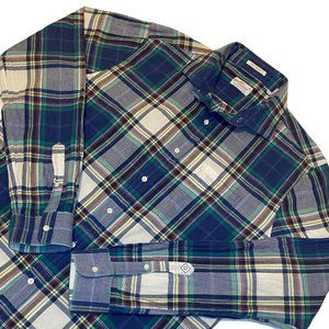 Gant Rugger Madras Vintage Plaid Button Down Shirt | Men's XL | Made in USA
